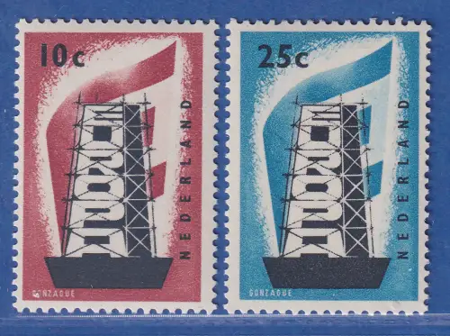 Niederlande 1956 EUROPA Stahlrohrgerüst Mi.-Nr. 683-84 Satz kpl. ** / MNH