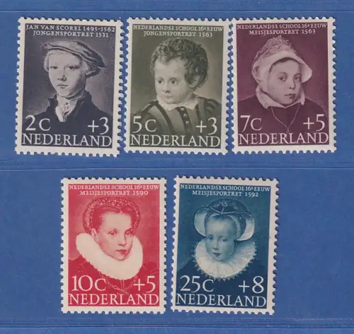 Niederlande 1956 Voor het Kind Kinderportraits Mi.-Nr. 685-89 Satz kpl. ** / MNH