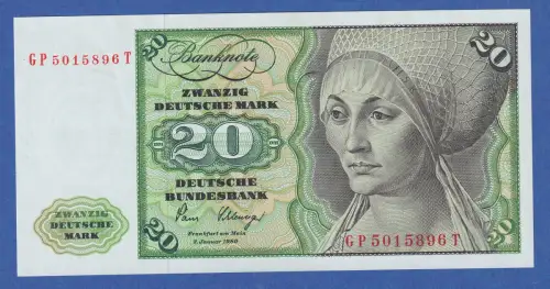 Banknote Bundesrepublik 20 DEUTSCHE MARK Serie 1980 bankfrisch !  