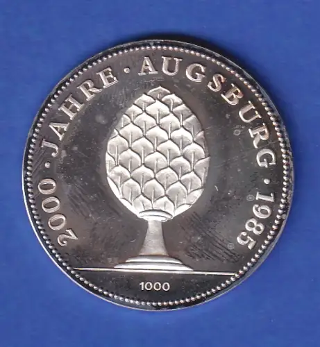 Silbermedaille 2000 Jahre Augsburg Kaiser Augustus 14,8g/Ag1000 PP
