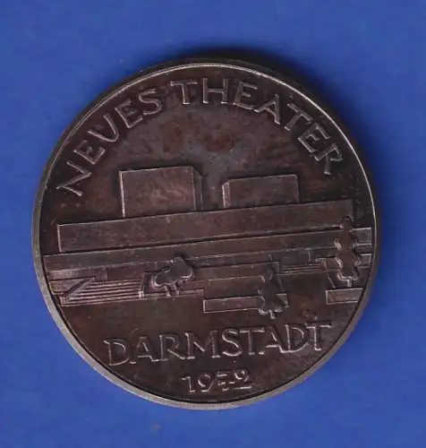 Kleine dicke Silbermedaille Neues Theater Darmstadt 11g/Ag986