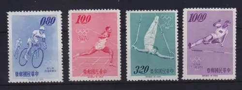 China Taiwan 1964 Olympische Sommerspiele Mi.-Nr. 546-549 Satz 4 Werte kpl. (*)