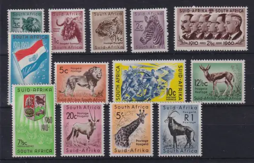 Südafrika 1961 Landesmotive Mi.-Nr. 274-286 postfrisch **