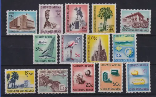 Südwestafrika 1961 Landesmotive Mi.-Nr. 296-310 (Nr. 301 fehlt) postfrisch **