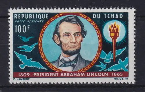 Tschad 1965 Abraham Lincoln Mi.-Nr. 140 postfrisch **