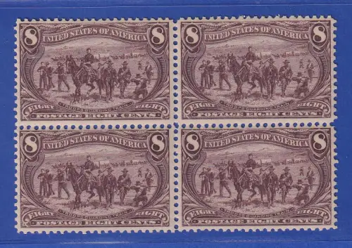 USA 1898 Trans-Mississippi Exhibition Omaha 8Cent Mi.-Nr. 121 Viererblock ** MNH