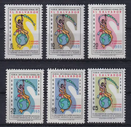 El Salvador 1965 Internationale Messe Mi.-Nr. 914-919 postfrisch **