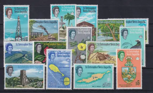 St.Christopher-Nevis-Anguilla 1963 Landesmotive Mi.-Nr. 138-153 postfrisch **
