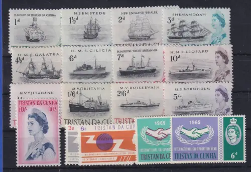 Tristan da Cunha Lot 17 Werte postfrisch **