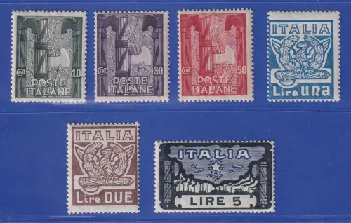 Italien 1923 Marsch auf Rom Mi.-Nr. 177-182 postfrisch **