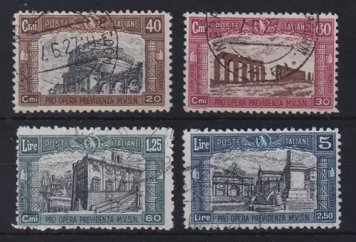 Italien 1926 Für die Nationalmiliz Mi.-Nr. 249-252 gestempelt