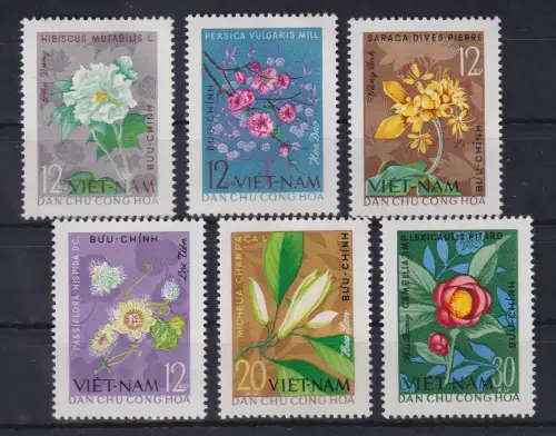 Vietnam 1964 Blüten Mi.-Nr. 301-306 (*)
