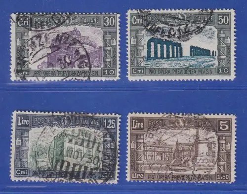 Italien 1930 Für die Nationalmiliz Mi.-Nr. 333-336 gestempelt