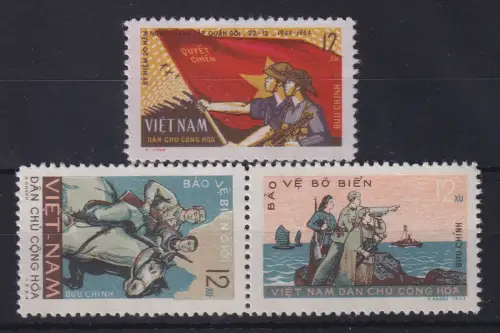 Vietnam 1964 Nationale Volksarmee Mi.-Nr. 342-344 (*)
