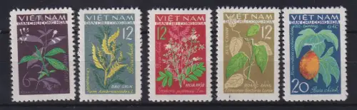 Vietnam 1963 Heilpflanzen Mi.-Nr. 287-291 (*)
