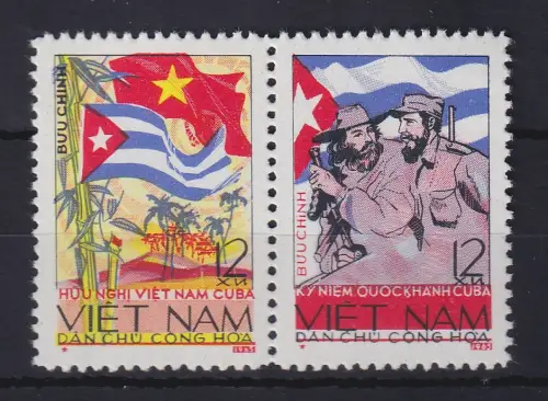 Vietnam 1965 Kubanische Revolution Mi.-Nr. 345-346 Satz 2 Werte als Paar (*)