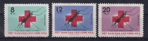 Vietnam 1962 Kampf gegen die Malaria Mi.-Nr. 220-222 (*)