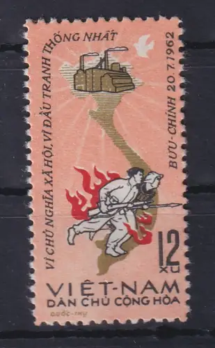 Vietnam 1962 Jahrestag Genfer Vertrag Mi.-Nr. 223 (*)
