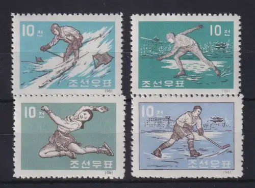 Nordkorea 1961 Wintersport Mi.-Nr. 358-361 postfrisch **