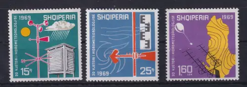 Albanien 1969 Meteorologie Mi.-Nr. 1336-1338 postfrisch **