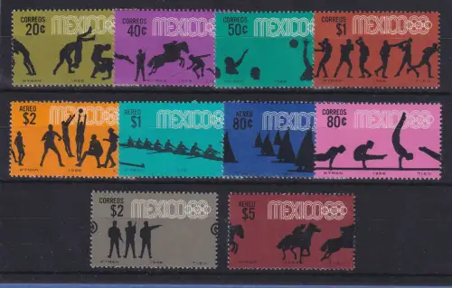 Mexiko 1968 Olympische Spiele Mi.-Nr. 1261-1270 postfrisch **