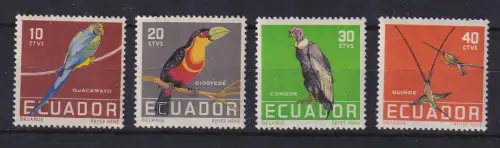 Ecuador 1958 Vögel Mi.-Nr. 956-959 postfrisch **