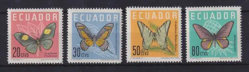 Ecuador 1961 Schmetterlinge Mi.-Nr. 1070-1073 postfrisch **