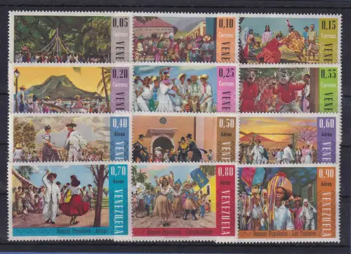 Venuzuela 1966 Volkstänze Mi.-Nr. 1647-1658 postfrisch **