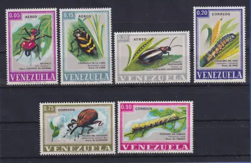 Venuzuela 1968 Insekten Mi.-Nr. 1740-1745 postfrisch **
