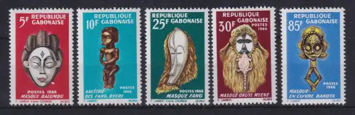 Gabun 1966 Afrikanische Kunst Mi.-Nr. 238-242 postfrisch **