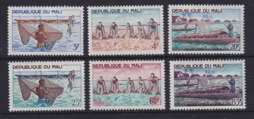 Mali 1966 Fischrei Mi.-Nr. 125-130 postfrisch **