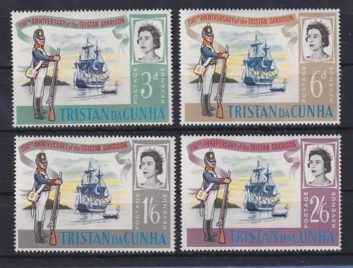 Tristan da Cunha 1966 Garnisonsjubiläum Mi.-Nr. 96-99 postfrisch **