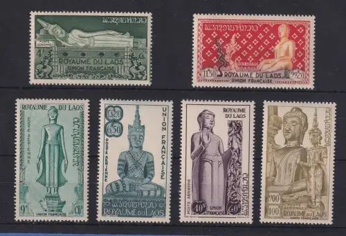 Laos 1953 Buddha-Statuen Mi.-Nr. 34-39 postfrisch **