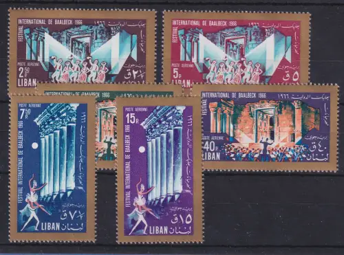 Libanon 1966 Festival in Baalbek Mi.-Nr. 940-945 postfrisch **