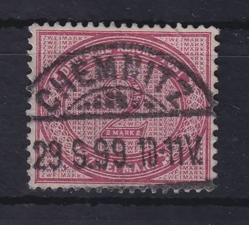 Dt. Reich Innendienst-Marke 2 Mark braunpurpur Mi.-Nr. 37e O CHEMNITZ