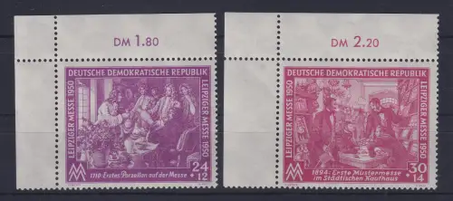 DDR 1950 Leipziger Messe Mi.-Nr. 248-249 Eckrandstücke OL postfrisch **