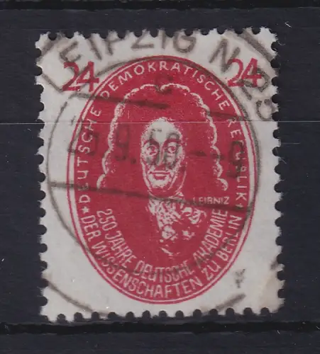 DDR 1950 Akademie 24 Pfg. Leibniz  Mi.-Nr. 269 zentrisch O LEIPZIG