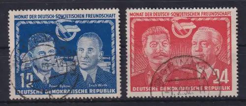 DDR 1951 Dt.-Sowj. Freundschaft Mi.-Nr. 296-297 gestempelt 