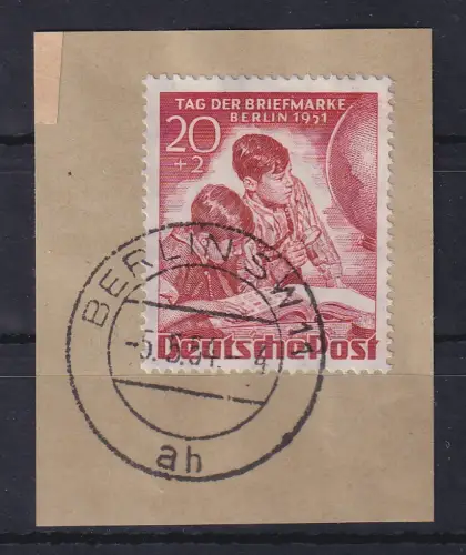 Berlin 1951 Tag der Briefmarke Mi.-Nr. 81 O BERLIN auf Briefstück