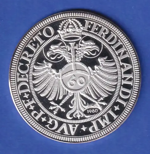Silbermedaille (1980) nach Vorbild Bayerischer Guldentaler 60 Heller 1560 