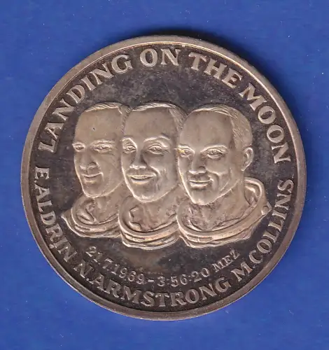 Silbermedaille Crew der Apollo 11 Erste Mondlandung 1969