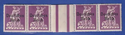 Dt. Reich auf Bayern 1920 Mi.-Nr. 122 ZW waag. Zwischenstegpaar postfrisch **