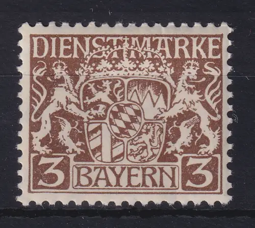 Bayern 1916 Dienstmarke 3 Pfg. Mi.-Nr. 16w postfrisch **