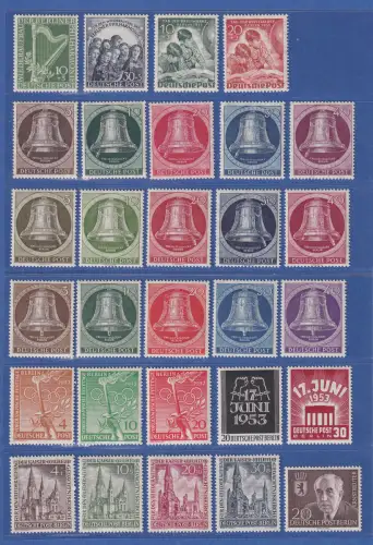 Berlin 1951-54 hochwertiges Qualitäts-Sortiment 29 verschiedene Sondermarken ** 