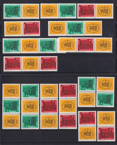 DDR Leipziger Messe 1964  Mi.-Nr. 1012-1013, 16 ZSD kpl. Garnitur ** 