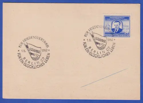 DDR 1952 Klement Gottwald Mi.-Nr. 302 auf FDC mit So.-O BERLIN