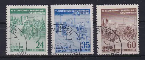 DDR 1953 Friedensfahrt Mi.-Nr. 355-357 gestempelt