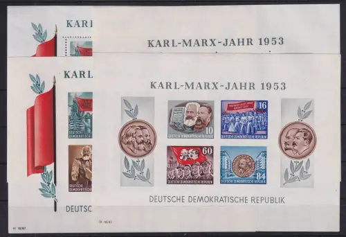 DDR 1953 Karl-Marx-Jahr Mi.-Nr. Blocks 8 - 9 A / B postfrisch **  ANSEHEN !