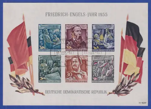 DDR 1955 Friedrich-Engels-Jahr Mi.-Nr. Block 13 O ZEITZ, ansehen !