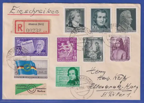 DDR nicht weniger als 9 Sperrwerte auf R-Brief O ALTENBRAK 4.10.56